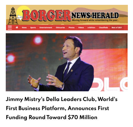 BorgerNews Herald Featuring Della Leaders Club - Jimmy Mistry Launches World’s First Business Platform