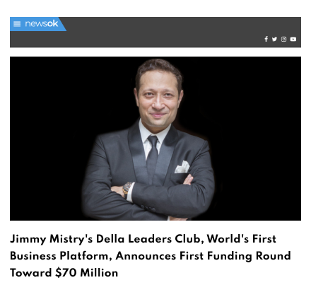 Newsok Featuring Della Leaders Club - Jimmy Mistry Launches World’s First Business Platform